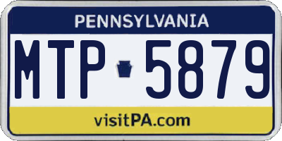 PA license plate MTP5879