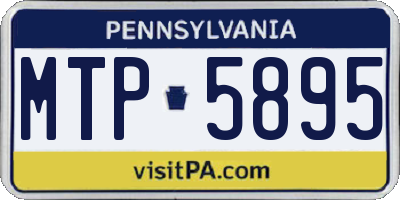 PA license plate MTP5895