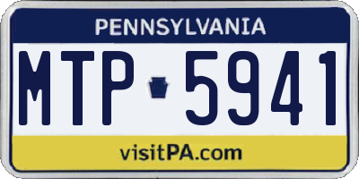 PA license plate MTP5941