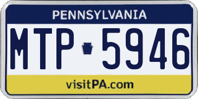 PA license plate MTP5946
