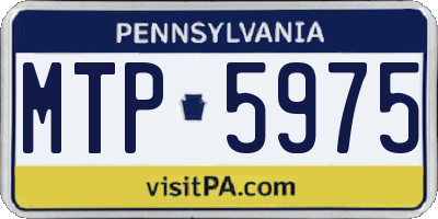 PA license plate MTP5975