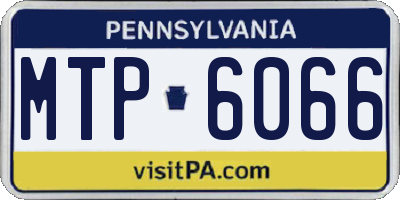 PA license plate MTP6066