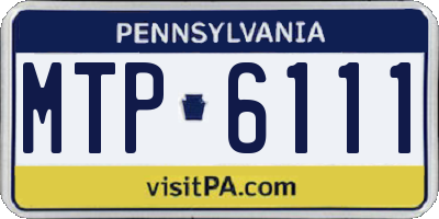 PA license plate MTP6111