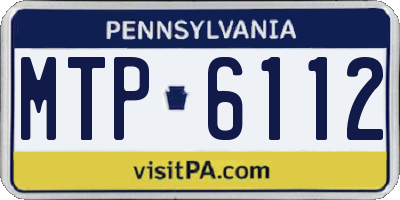 PA license plate MTP6112