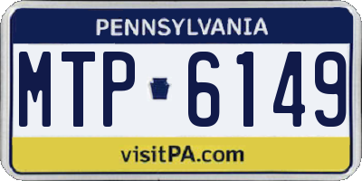 PA license plate MTP6149