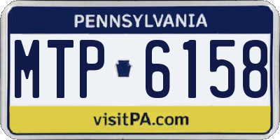 PA license plate MTP6158