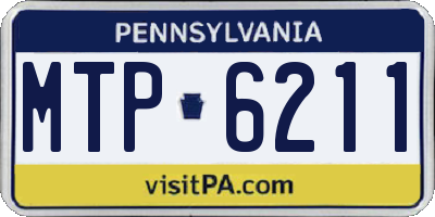 PA license plate MTP6211