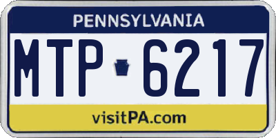 PA license plate MTP6217