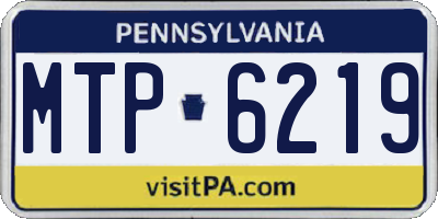 PA license plate MTP6219