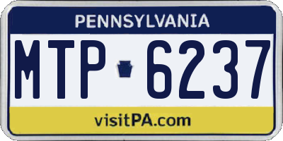 PA license plate MTP6237