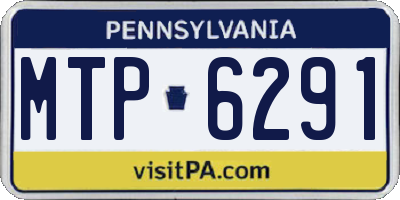 PA license plate MTP6291