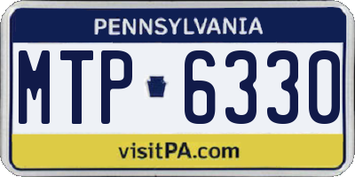 PA license plate MTP6330