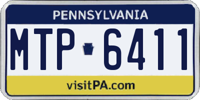 PA license plate MTP6411