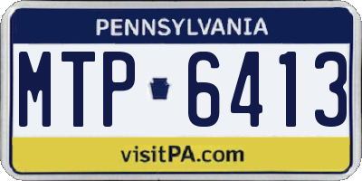 PA license plate MTP6413