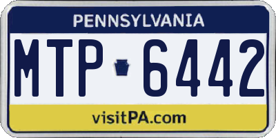 PA license plate MTP6442