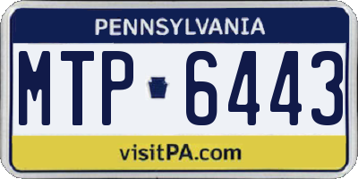 PA license plate MTP6443