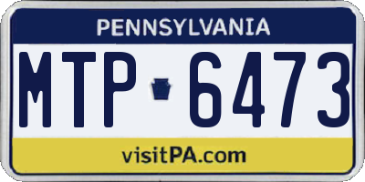 PA license plate MTP6473