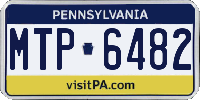PA license plate MTP6482