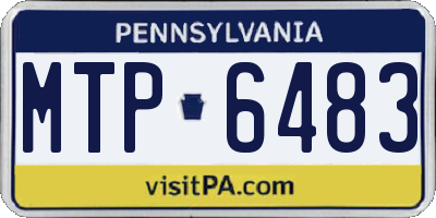 PA license plate MTP6483