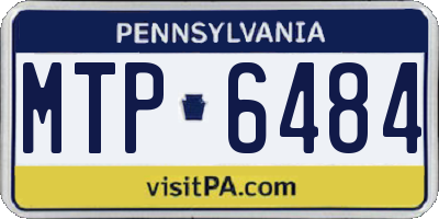 PA license plate MTP6484