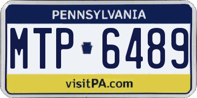 PA license plate MTP6489