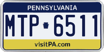 PA license plate MTP6511