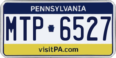 PA license plate MTP6527