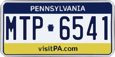 PA license plate MTP6541