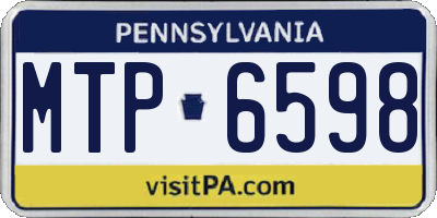 PA license plate MTP6598