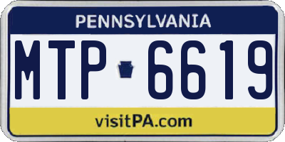 PA license plate MTP6619
