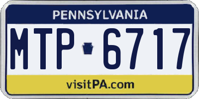 PA license plate MTP6717