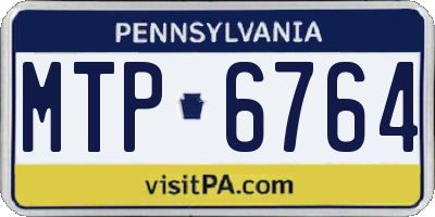 PA license plate MTP6764