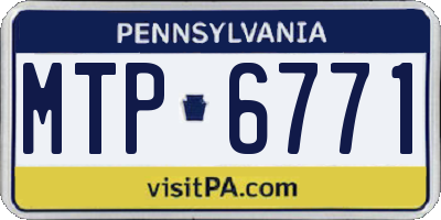 PA license plate MTP6771