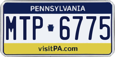 PA license plate MTP6775