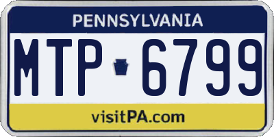 PA license plate MTP6799