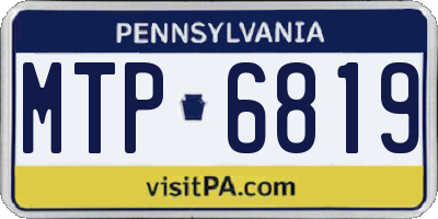 PA license plate MTP6819