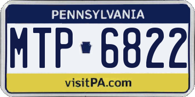PA license plate MTP6822