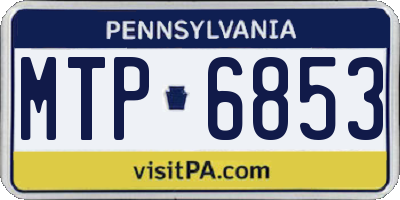 PA license plate MTP6853