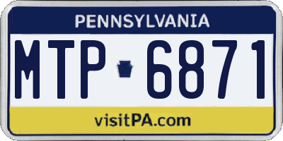 PA license plate MTP6871