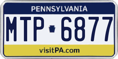 PA license plate MTP6877