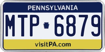 PA license plate MTP6879