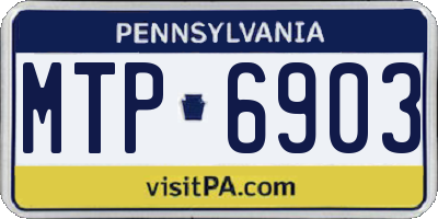 PA license plate MTP6903