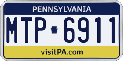 PA license plate MTP6911