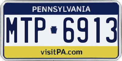 PA license plate MTP6913