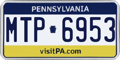 PA license plate MTP6953