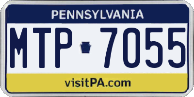 PA license plate MTP7055