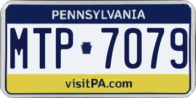 PA license plate MTP7079