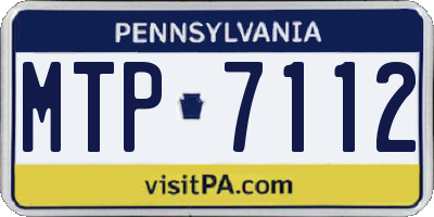 PA license plate MTP7112
