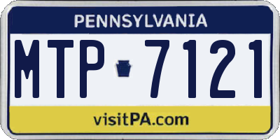 PA license plate MTP7121