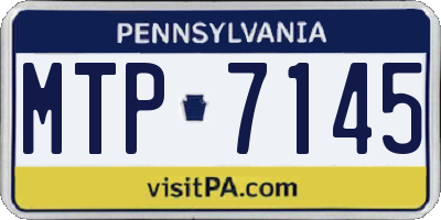 PA license plate MTP7145
